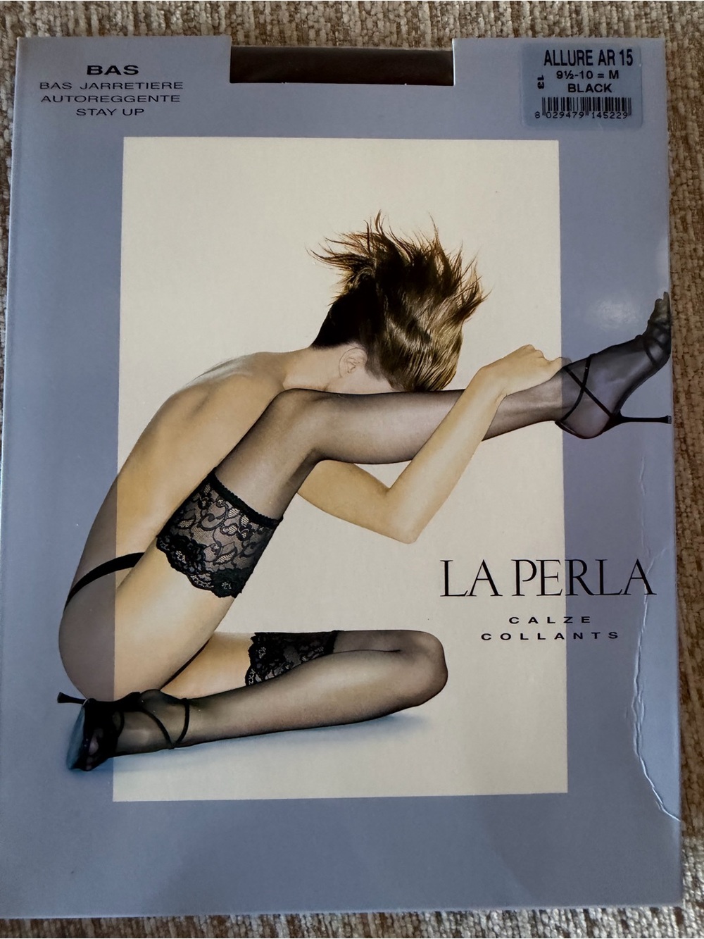 La Perla Black Lace Stay-Up Stockings